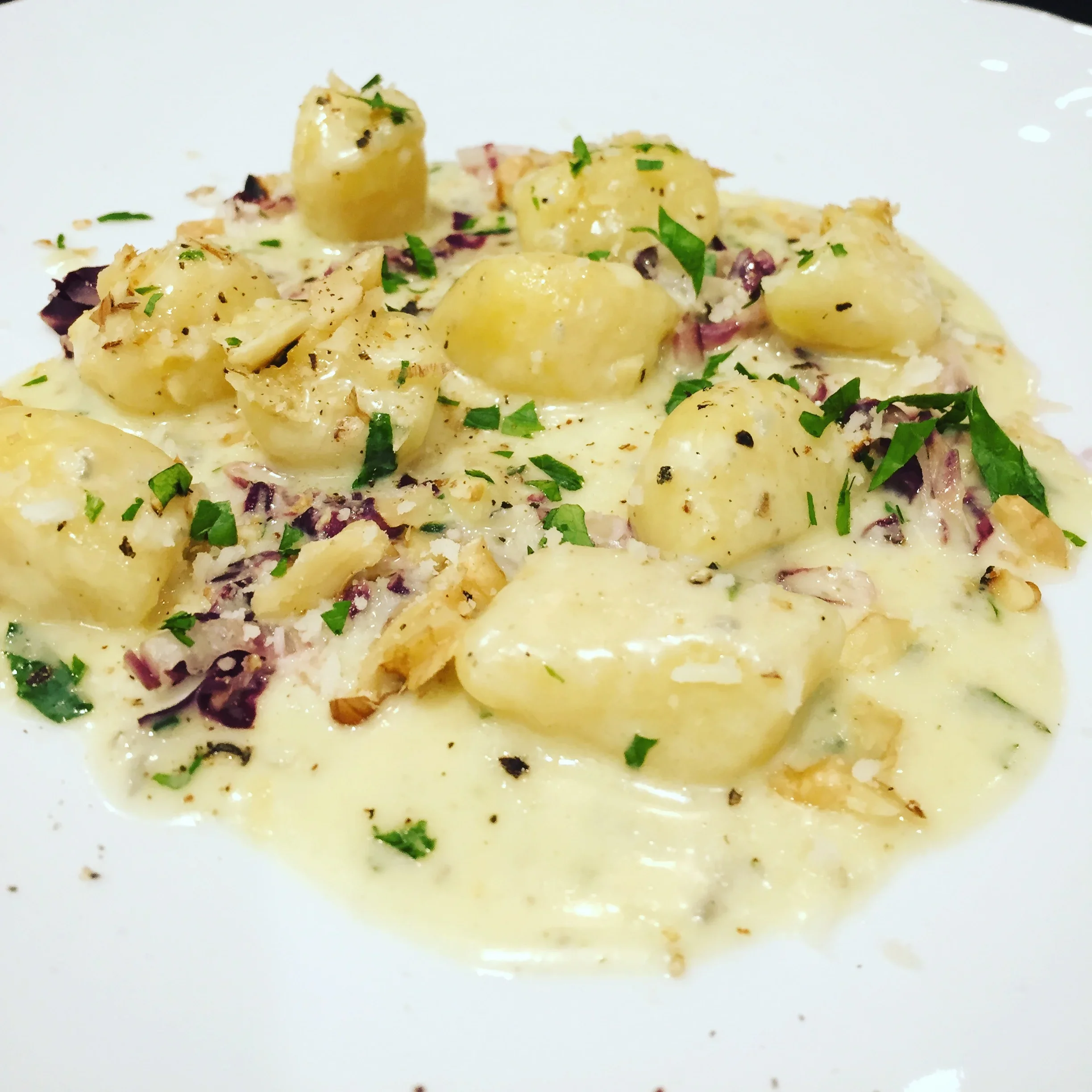 Potato Gnocchi with two sauces