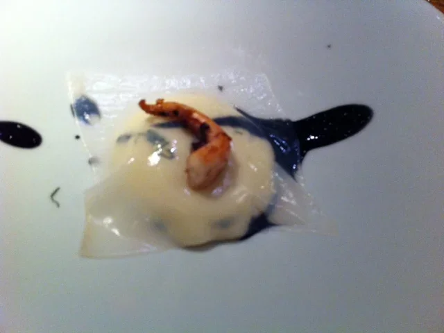 Prawns with ink