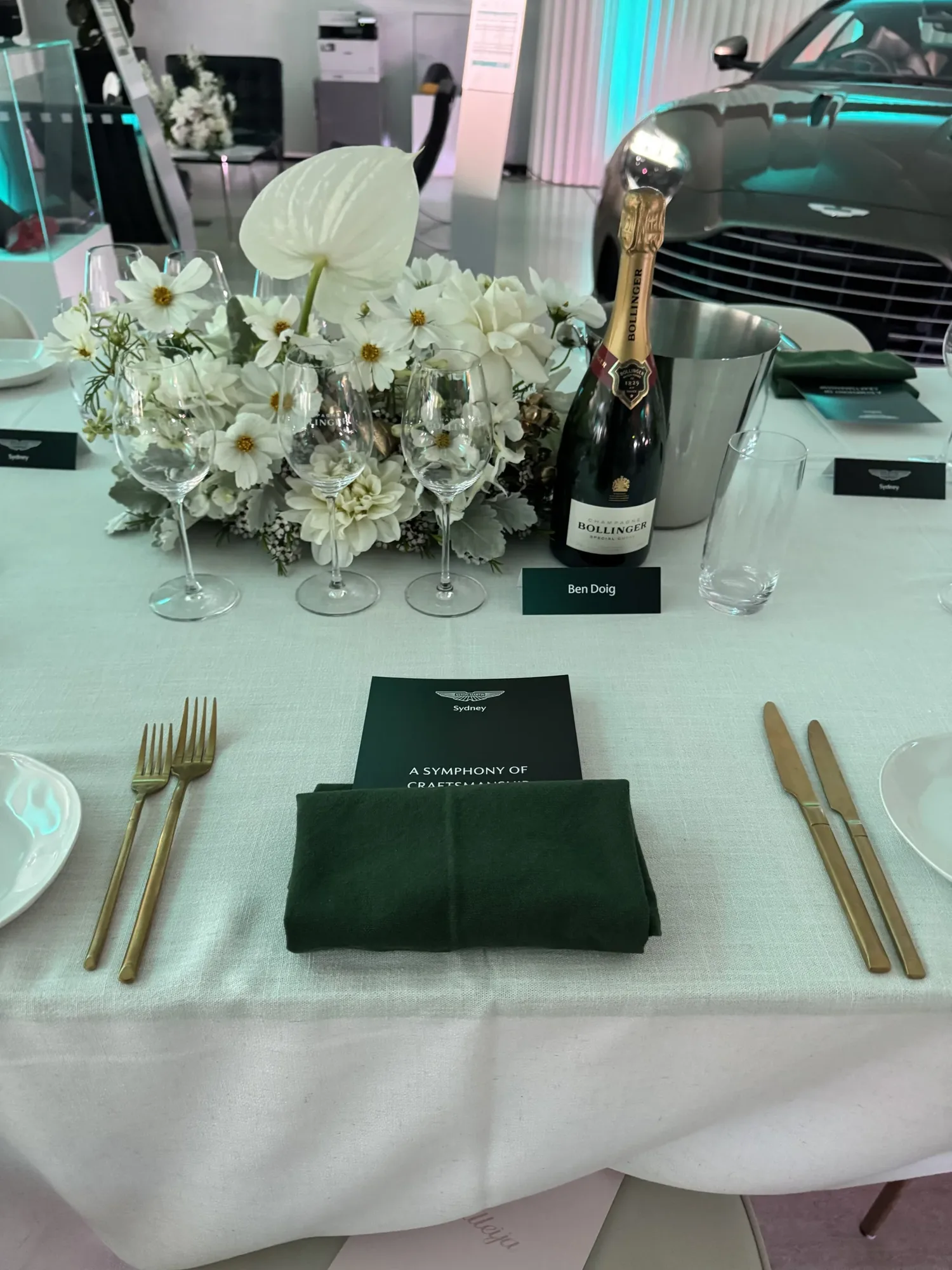 Aston Martin, Show Room Dinner. Sydney