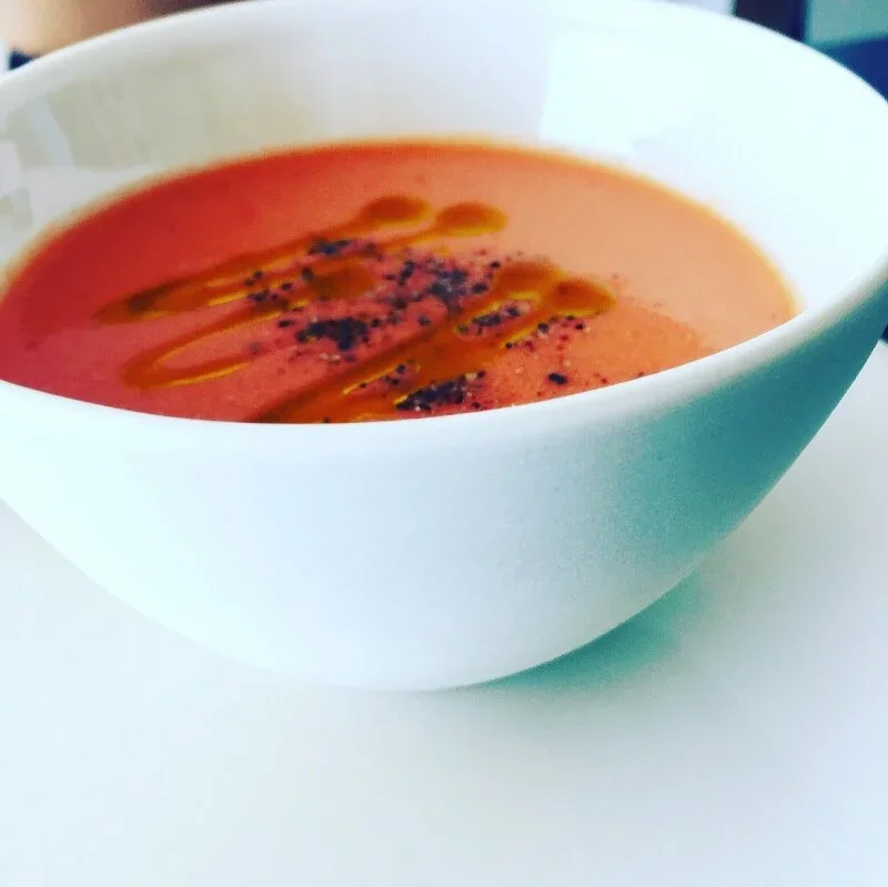 Simple Chilled Tomato and Cucumber Soup