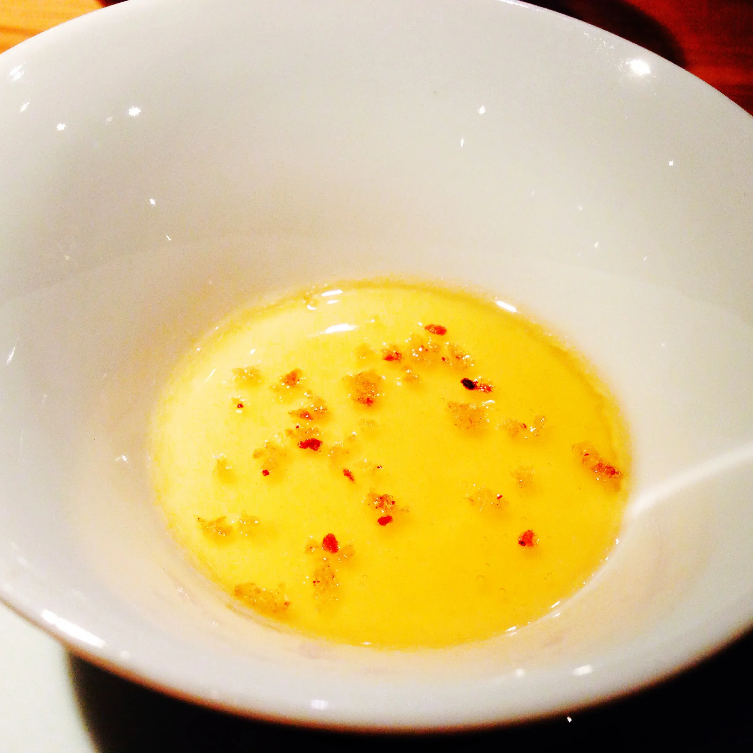 Onion Flan with consomme