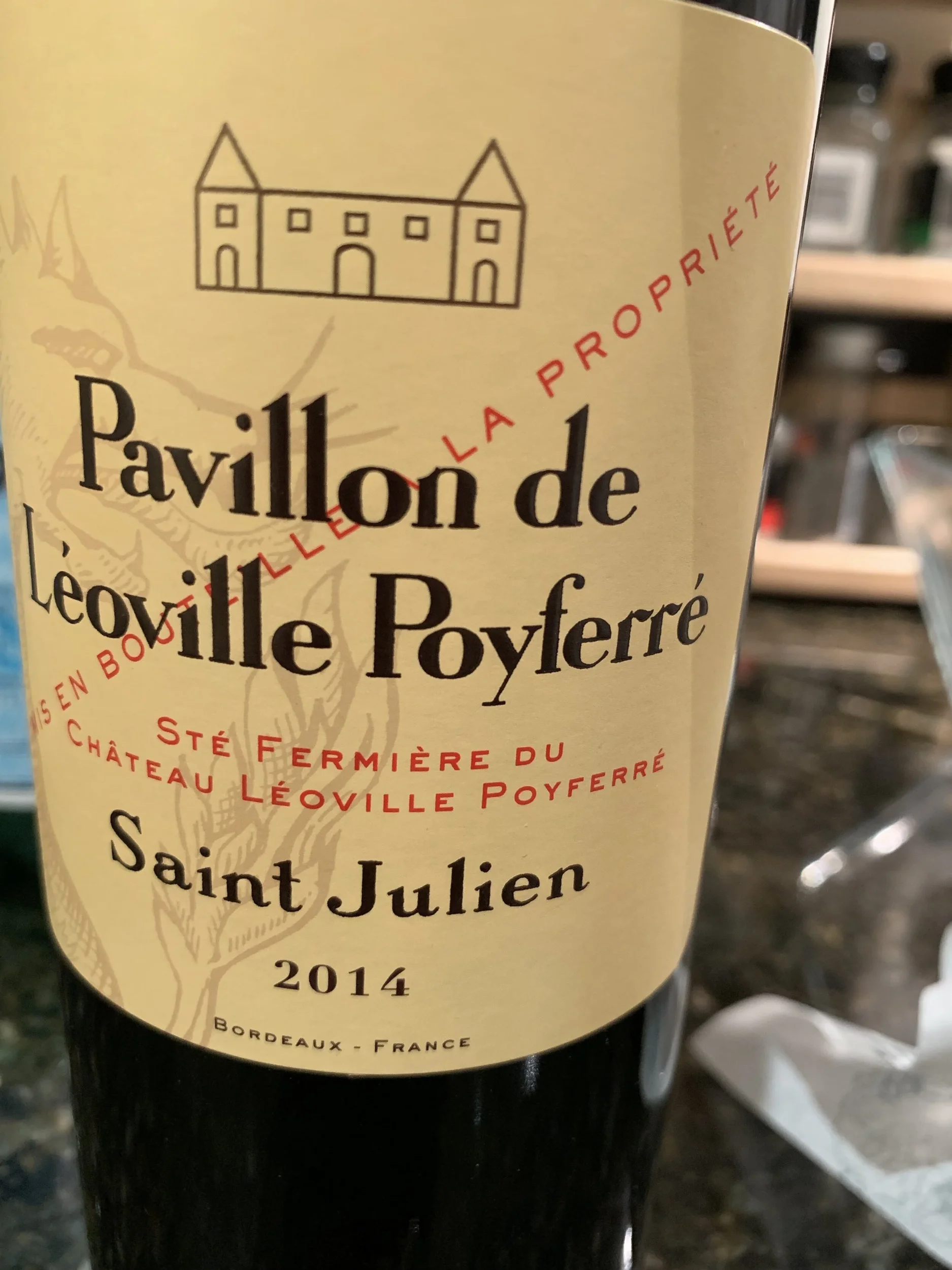 Pavillon de Leoville Poyferre  2014.  Saint Julien, Bordeaux.